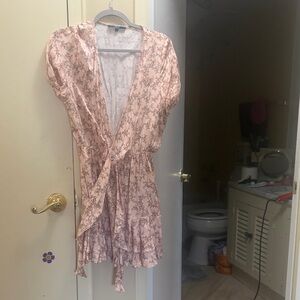 Shoreline Blush Pink Floral Tie-Front Tunic